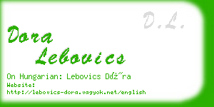 dora lebovics business card